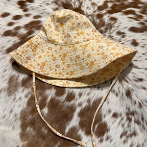 Lack Of Color Floral Hat - Yellow and Cream